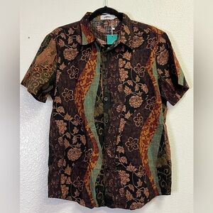 Mens Casual Short Sleeve Button Down Shirt Regular Fit Hawaiian Shirt